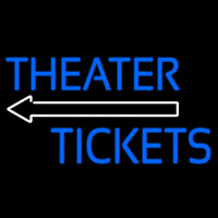 Blue Theatre Tickets With Arrow Neon Skilt