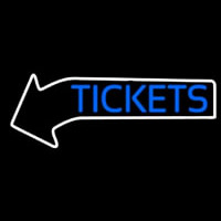 Blue Tickets With Arrow Neon Skilt