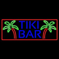 Blue Tiki Bar Palm Tree With Red Border Real Neon Glass Tube Neon Skilt