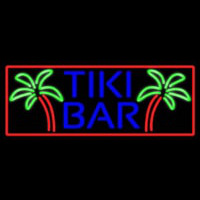 Blue Tiki Bar Palm Tree With Red Border Real Neon Glass Tube Neon Skilt