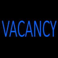 Blue Vacancy Neon Skilt