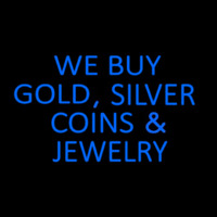 Blue We Buy Gold Silver Coins And Jewelry Neon Skilt