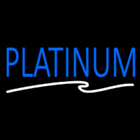 Blue We Buy Platinum White Border Neon Skilt