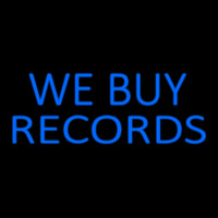 Blue We Buy Records 2 Neon Skilt