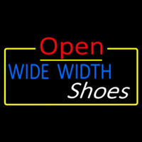 Blue Wide Width White Shoes Open Neon Skilt