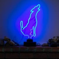 Blue Wolf Desktop Neon Skilt