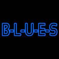 Blues Block Neon Skilt