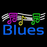 Blues With Musical Note 1 Neon Skilt