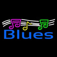 Blues With Musical Note 1 Neon Skilt