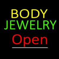 Body Jewelry Open Red Neon Skilt