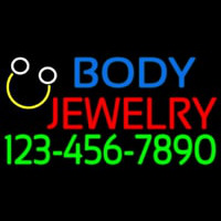 Body Jewelry With Phone Number Neon Skilt