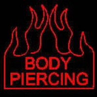 Body Piercing Neon Skilt