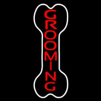 Bone Grooming Vertical Neon Skilt