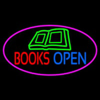 Book Open Logo Neon Skilt