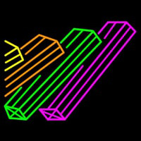 Books Multicolor Logo Neon Skilt