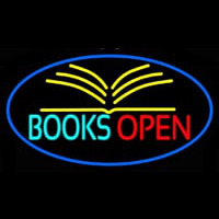 Books Red Open Neon Skilt