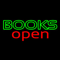 Books Red Open Neon Skilt