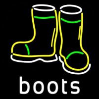 Boots With Logo Neon Skilt