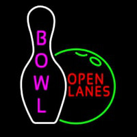 Bowl Open Lanes Neon Skilt