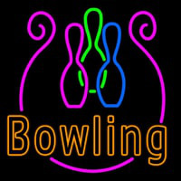 Bowling With Bowl Neon Skilt