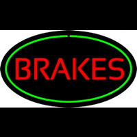 Brakes Green Oval Neon Skilt