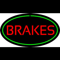 Brakes Green Oval Neon Skilt