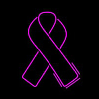 Breast Cancer Ribbon Neon Skilt