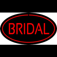 Bridal Block Oval Red Neon Skilt