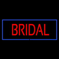 Bridal Rectangle Blue Neon Skilt