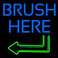 Brush Here Neon Skilt