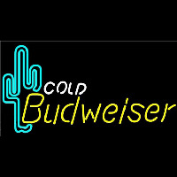 Bud Cold Cactus Beer Sign Neon Skilt