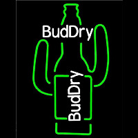 Bud Dry Cactus Beer Sign Neon Skilt