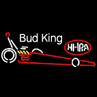 Bud King NHRA Dragster Beer Sign Neon Skilt