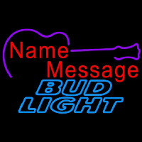 Bud Light Acoustic Guitar Beer Sign Neon Skilt