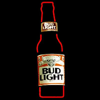 Bud Light Bottle Beer Sign Neon Skilt