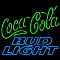 Bud Light Coca Cola Green Beer Sign Neon Skilt