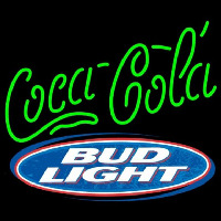 Bud Light Coca Cola Green Beer Sign Neon Skilt