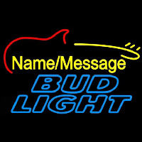 Bud Light Electric Guitar Beer Sign Neon Skilt