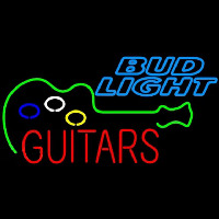 Bud Light Guitar Flashing Beer Sign Neon Skilt