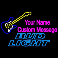 Bud Light Guitar Logo Beer Sign Neon Skilt