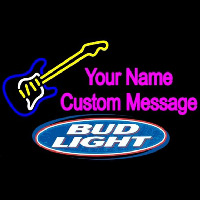 Bud Light Guitar Logo Beer Sign Neon Skilt