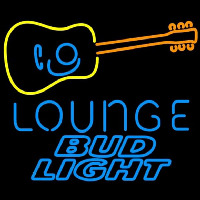 Bud Light Guitar Lounge Beer Sign Neon Skilt