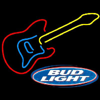 Bud Light Logob Guitar Beer Sign Neon Skilt