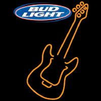 Bud Light Only Orange Guitar Beer Sign Neon Skilt