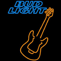 Bud Light Only Orange Guitar Beer Sign Neon Skilt