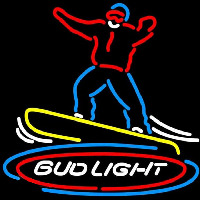 Bud Light Snowboarder Beer Sign Neon Skilt