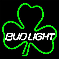 Budlight Green Clover Beer Sign Neon Skilt