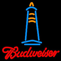 Budweise Lighthouse Beer Sign Neon Skilt