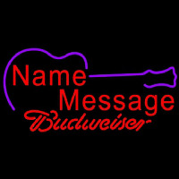 Budweiser Acoustic Guitar Beer Sign Neon Skilt