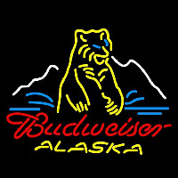 Budweiser Alaska Polar Bear Beer Sign Neon Skilt